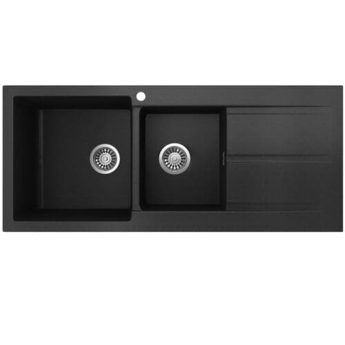 Seima Oros 1160 1 & 3/4 Bowl Arqstone Sink Black or White