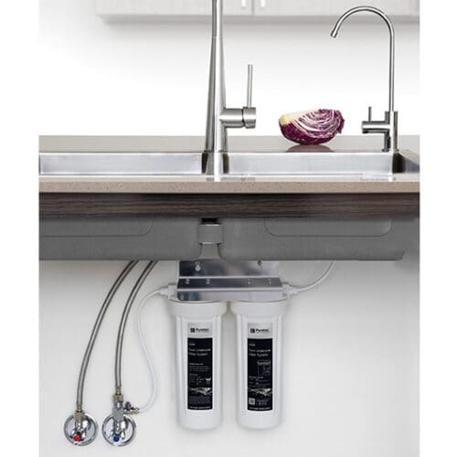 Puretec ES2 Twin Undersink System with PL011, CE941 (0.2um) & DFU180 LED faucet