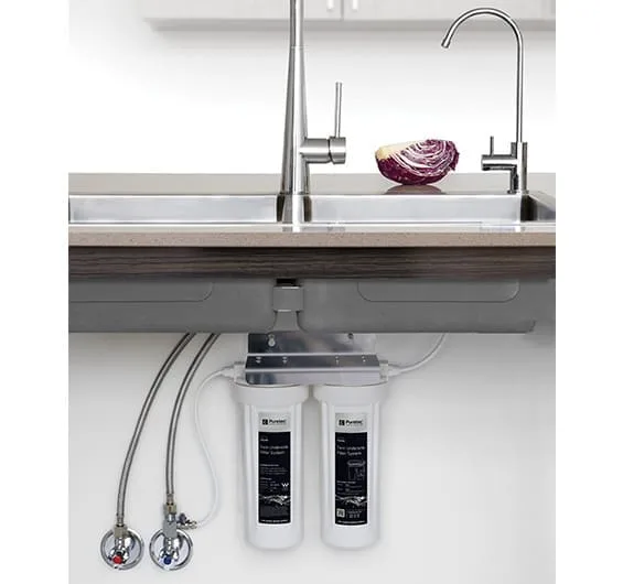 Puretec ES2 Twin Undersink System with PL011, CE941 (0.2um) & DFU180 LED faucet