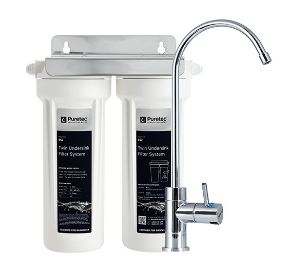 Puretec ES2 Twin Undersink System with PL011, CE941 (0.2um) & DFU180 LED faucet