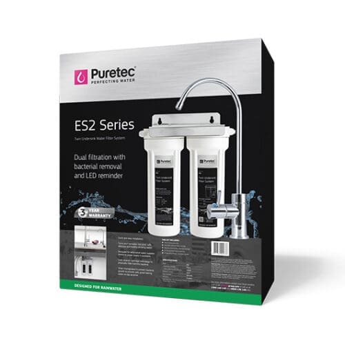 Puretec ES2 Twin Undersink System with PL011, CE941 (0.2um) & DFU180 LED faucet