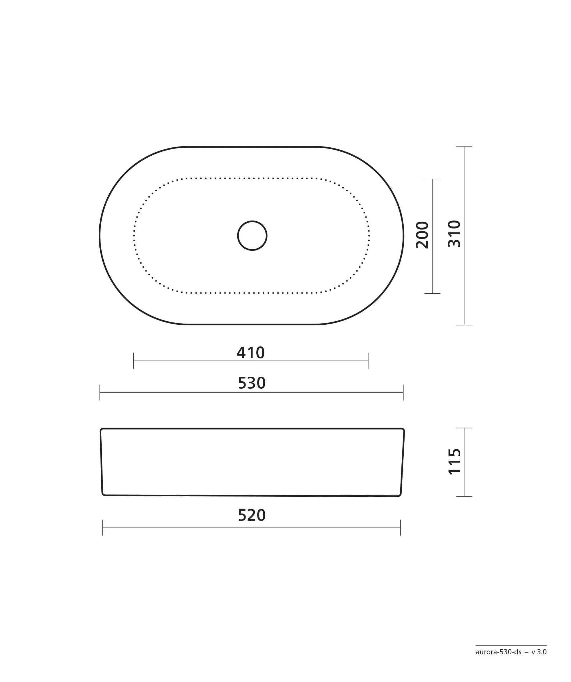 Seima Aurora 530 Ceramic Above Counter Basin Seima Aurora 530 Ceramic Above Counter Basin