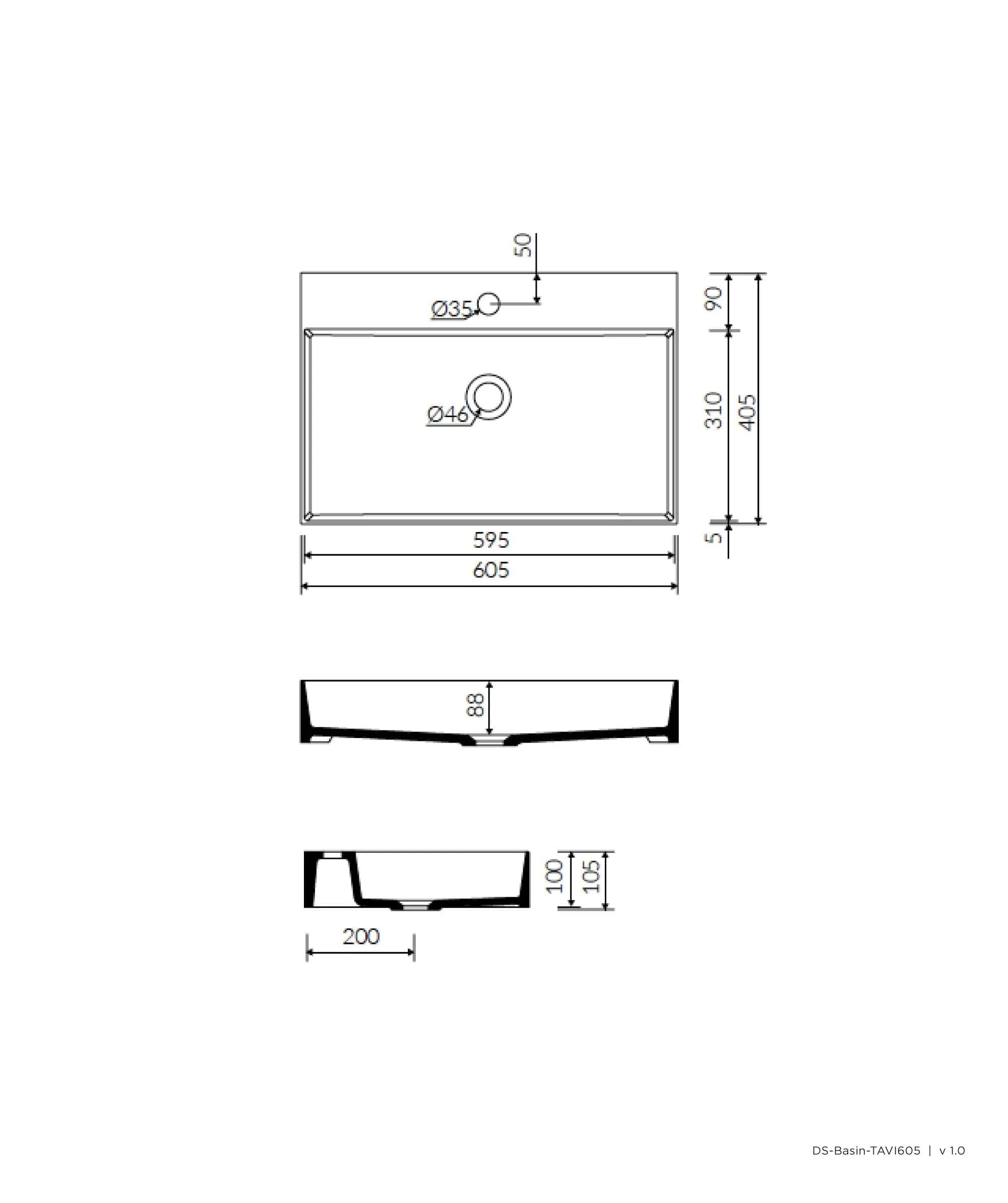 Seima Tavi 605 Basin in Gorgeous Matte White - Image 2