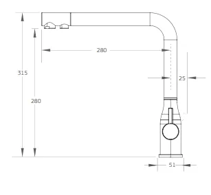 Puretec Tripla Elite Square Stainless Steel 3 IN 1 sink mixer ELITE-20 - Image 2