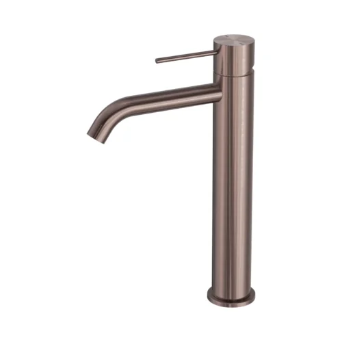 Nero Mecca tall basin mixer in brushed bronze