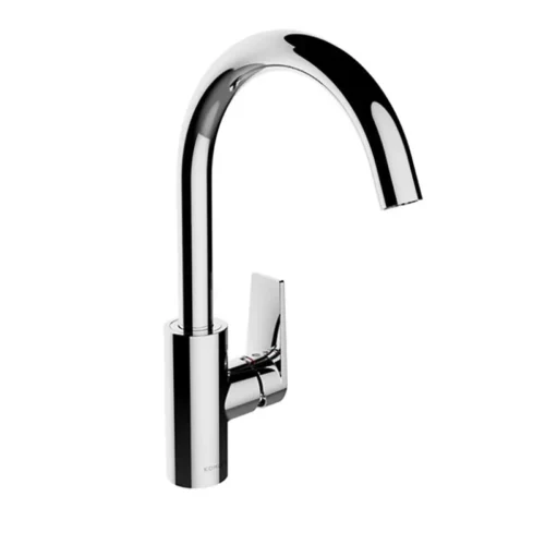 Kohler Taut gooseneck kitchen mixer in polished chrome (74053T-4E-CP)