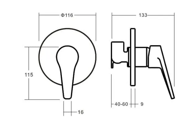 Alder Soho Shower mixer spec