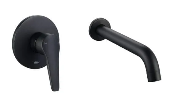 Alder Soho Wall basin bath mixer Matte Black Alder Soho Wall basin bath mixer Matte Black