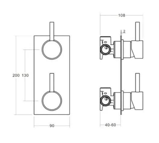 Alder wish twin shower mixer spec Alder wish twin shower mixer