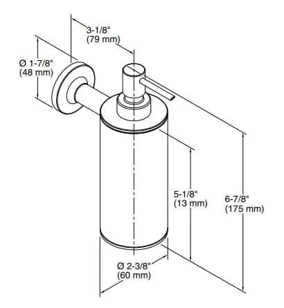 Kohler Purist wall soap dispenser spec Kohler Purist® Soap Dispenser - CLEARANCE - Image 2