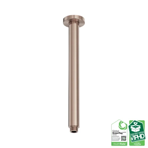 Nero Zen 300mm ceiling arm in brushed bronze