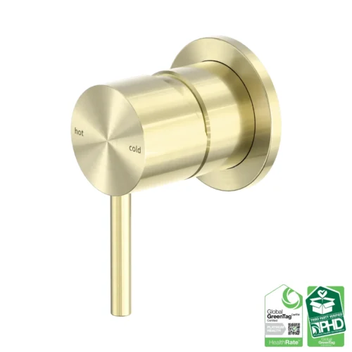 Nero Zen shower mixer in brushed gold