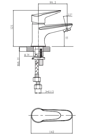 Argent Eura Basin Mixer - Stylish! - Image 2