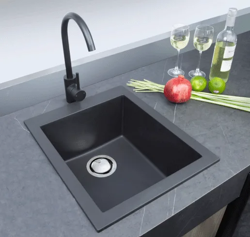 Artusi Gooseneck Sink Mixer - Matte Black