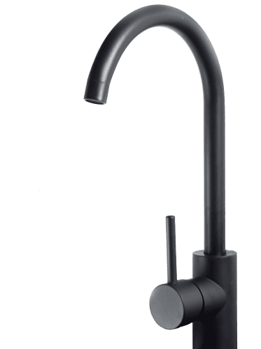 Artusi Gooseneck Sink Mixer - Matte Black