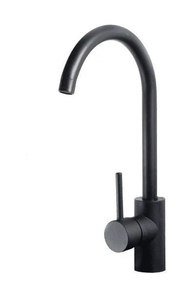 Artusi Gooseneck Sink Mixer - Matte Black
