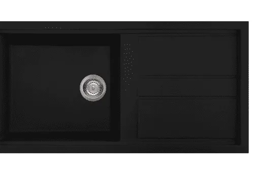 Artusi Granitek Single Bowl Sink with drainer - Black