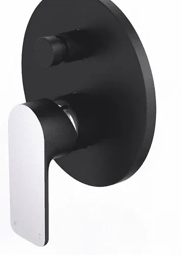 Harmony Bassini Wall Diverter - Black-Chrome