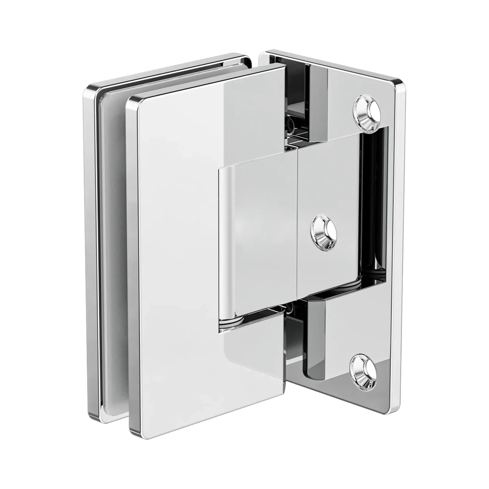 nero 90° glass to wall shower hinge in chrome Nero 90° glass-to-wall shower hinge in chrome